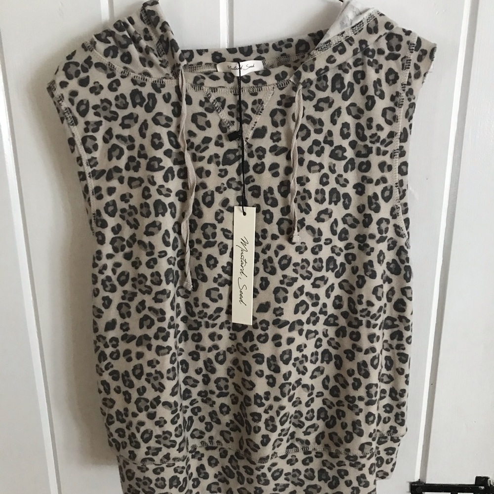 Mustard Seed size S- leopard print tank. NWT